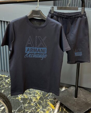 Tshirt and Premium Armani Exchange Tracksuit COMBO (T-Shirt + Shorts)