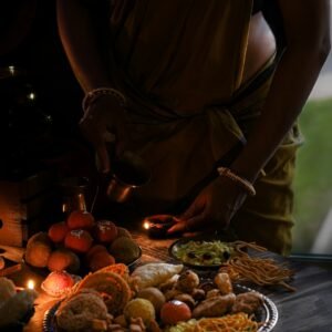 Diwali ladoo candle
